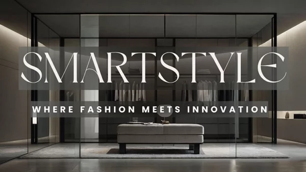 Bild von einer PowerPoint Präsentation. Zu sehen ist Aufschrift "SMARTSTYLE - WHERE FASHION MEETS INNOVATION" und zu sehen ist ein grauer/beiger Kleiderschrank in einem hochmodernen begehbaren Kleiderschrank. Contentproduktion Wien Video-Produktion Wien Filmproduktion Wien Video-Marketing Wien Wiener Videoproduzenten Content Creation Wien Wiener Medienproduktion Kreative Videoinhalte Wien Film- und Videodienste Wien Professionelle Videoproduktion Wien Wiener Film- und Videoproduzenten Videoproduktion für Unternehmen Wien Wien Content Services Wiener Produktionsfirma für Videos Film- und Videoinhalte Wien Video-Editing Wien Wiener Medien- und Filmservice Corporate Video Wien Werbevideos Wien Kreative Content-Lösungen Wien Employee Branding Videos Wien Recruiting Videos Wien Arbeitgebermarken-Videos Wien Recruiting-Filmproduktion Wien Mitarbeitergewinnung Videos Wien Employer Branding Content Wien Personalmarketing Videos Wien Recruiting Video-Produzenten Wien Arbeitgebermarketing Videos Wien Mitarbeiterwerbung Videos Wien Logo Animation Wien Logo Animation Service Wien Animierte Logos Wien Logo-Design Videos Wien Copywriting Wien Werbetexte Wien Textgestaltung Wien Kreatives Copywriting Wien Coole Locations Wien Coole Drehorte Wien Außergewöhnliche Drehlocations Wien Besondere Drehorte Wien Kreative Locations Wien Einzigartige Drehorte Wien Film Locations Wien Ungewöhnliche Locations Wien Drehorte für Videos Wien Top Locations für Videoproduktion Wien Wiener Drehorte für Filme Exklusive Drehorte Wien